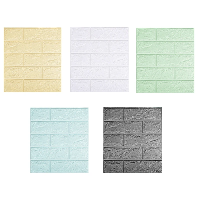 

T8NA 3D Adhesive Brick Panels Stickers Wallpaper for Home Bedroom Wall Decoration