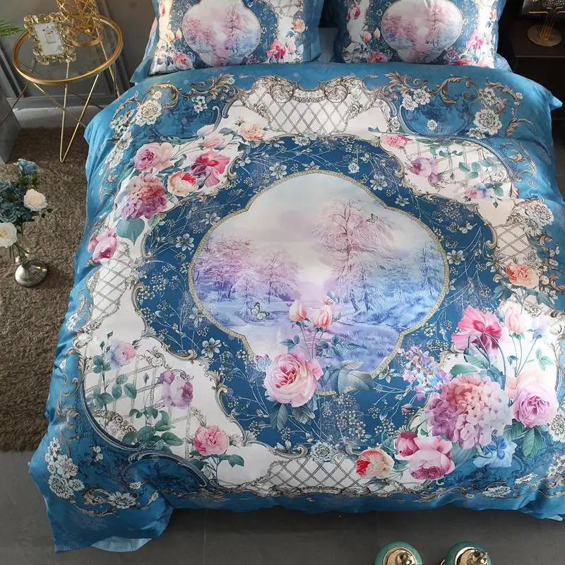 Роскошный комплект постельного белья с 3D рисунком Комплект большого размера из