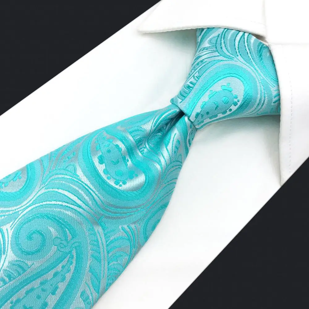 E34 светильник синий Пейсли Шелковый мужской галстук бабочка набор бирюзовые