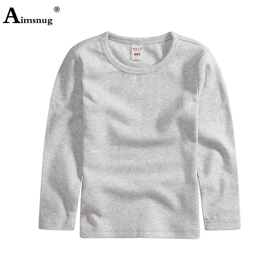 

Unisex Long Sleeve Fashion Shirt Long Johns Kids Round Neck Shirt Girls Boys Casual Pullovers 2021 Autumn Children Knitted Tops