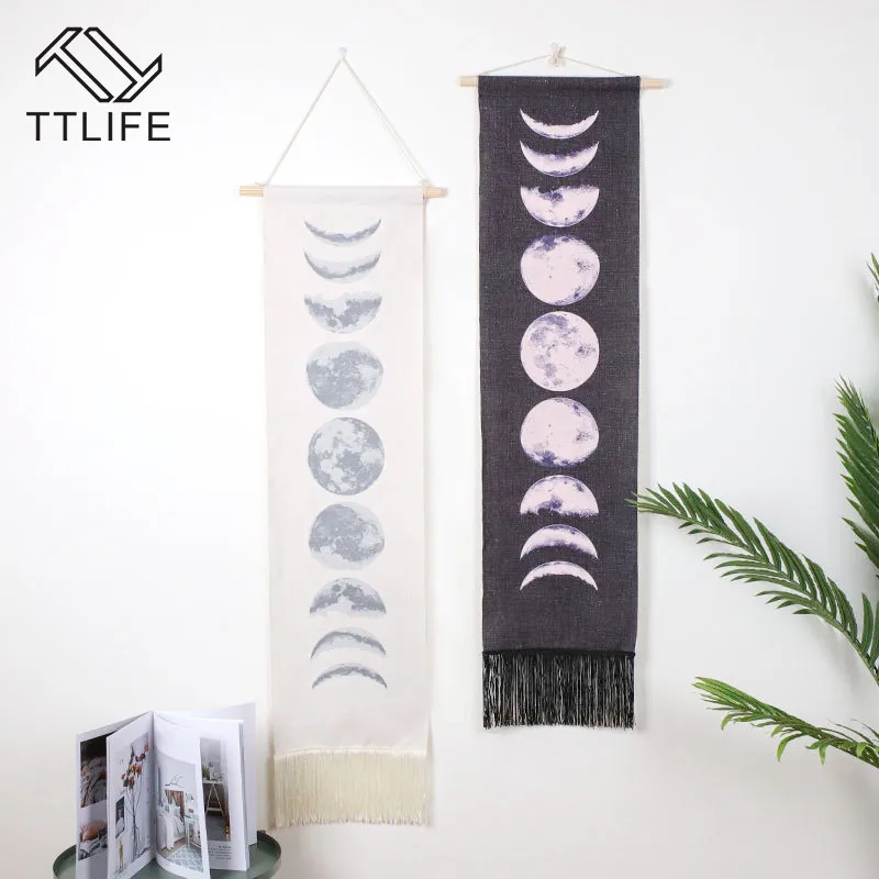 Best Selling 2019 Products Home Decor Tapestry Hanging Tapestries Nine Phases The Full Growth Moon Cycle Support Dropshipping | Дом и сад