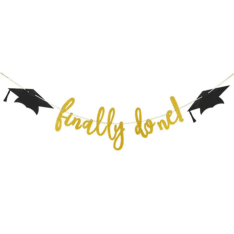 

Graduation Bachelor Hat Banner Decoration Flag For School Party Celebration