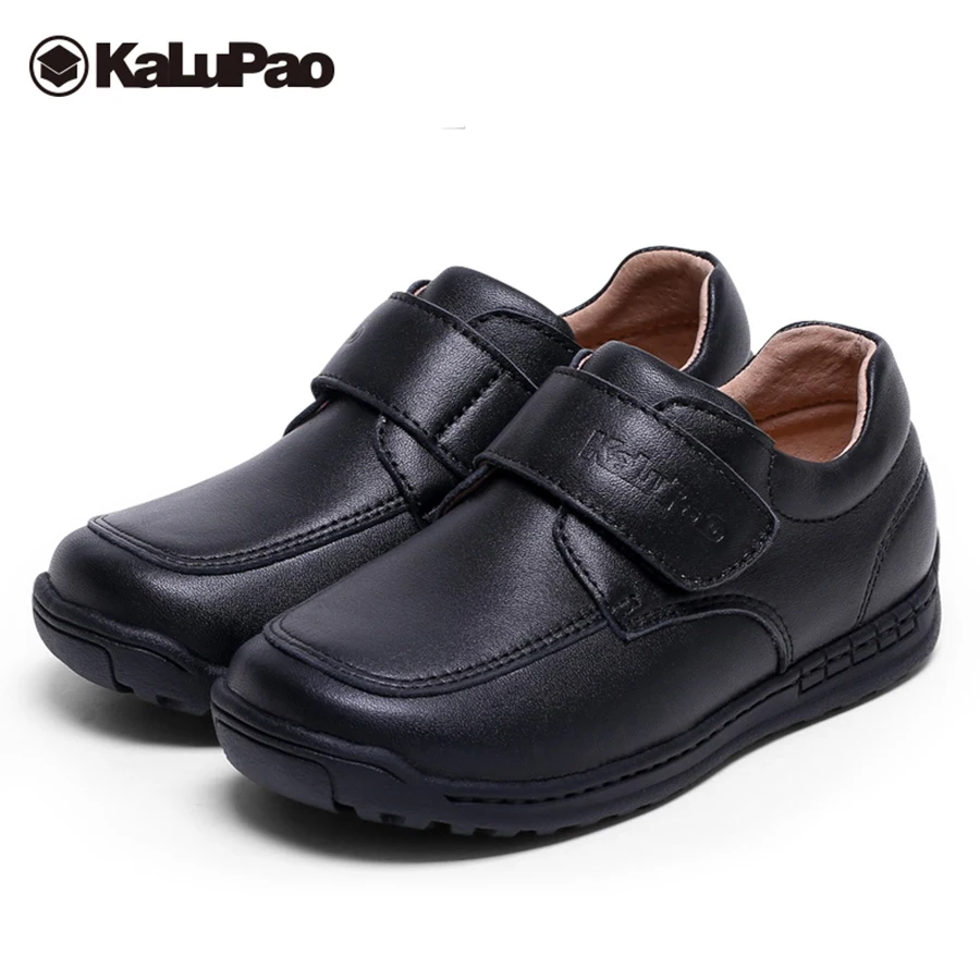 Kalupao/кожаная обувь для мальчиков дышащая нескользящая подошва из коровьей кожи