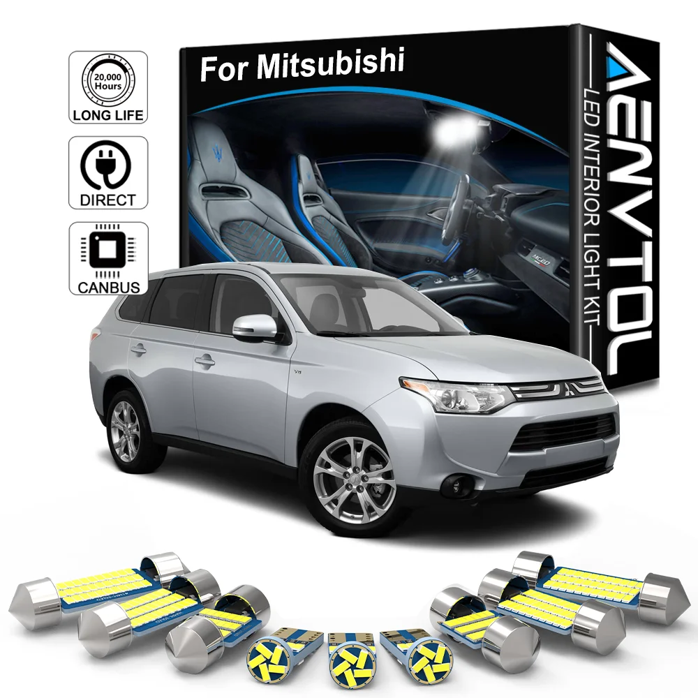 

AENVTOL Canbus For Mitsubishi Pajero Sport Outlander 1 2 3 Pajero 2 3 4 Eclipse Cross Lancer Mirage ASX Car LED Interior Lights