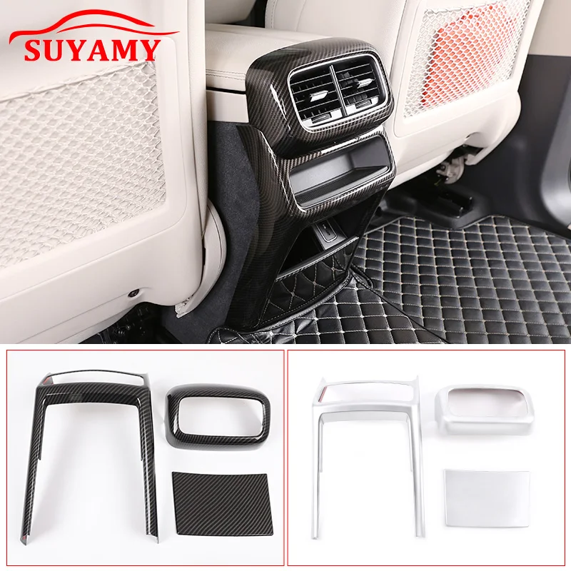 For Mercedes Benz GLE 2020-2021 Car Anti-kick Panel Protection Cover For Rear Air Conditioner Outlet ABS Auto Styling Accessory