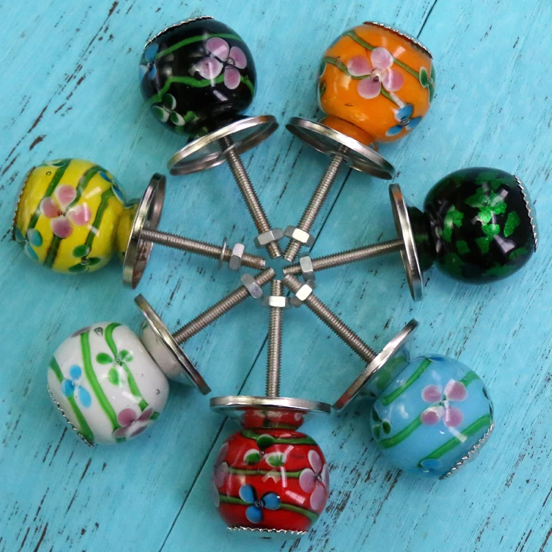 1 шт. ручки для стеклянных дверей в японском стиле цветной глазурь ящик шкафа шкаф