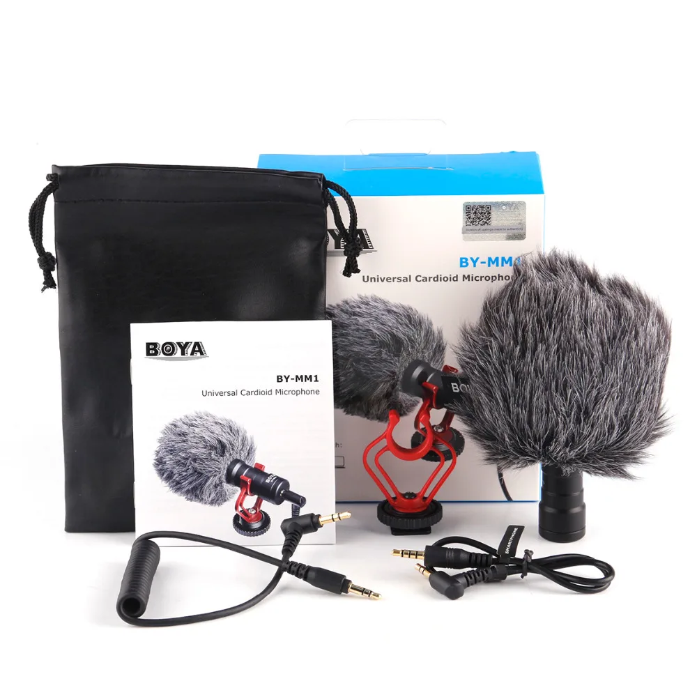 BOYA BY-MM1 Запись видео микрофон для DSLR камеры смартфон Osmo Карманный Youtube Vlogging микрофон для iPhone Android DSLR Gimbal