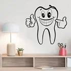 Большой размер зубные настенные наклейки стоматологический уход виниловый стикер искусство домашний декор ванная комната настенная Водонепроницаемая обои плакат