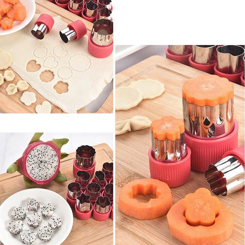 

Vegetable Fruit Cutter Mold Rice Flowers Cartoon Cutter Mold Stainless Steel Cake Cookie Biscuit Kitchen Cutting Shape Tools