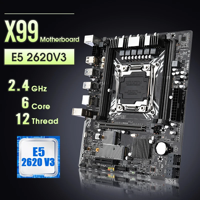 Материнская плата X99 с комплектом XEON E5 2620 V3 комбинированный комплект поддержка DDR4