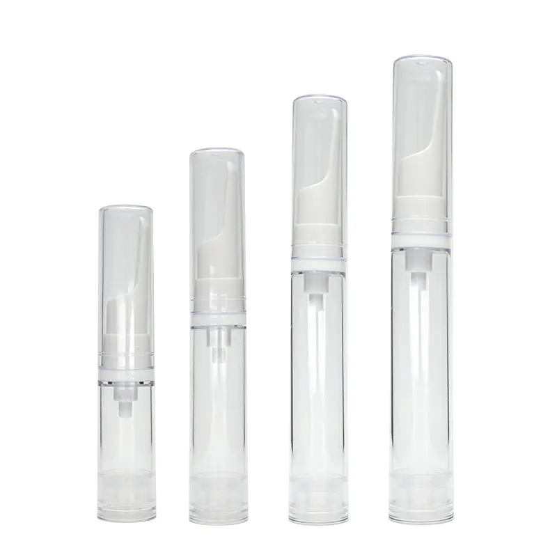 

200pcs 5ml 10ml 15ml Airless Pump Bottles Empty Refillable Eye Serum Vacuum Bottles Cosmetic Cream Lotion Storage Containers