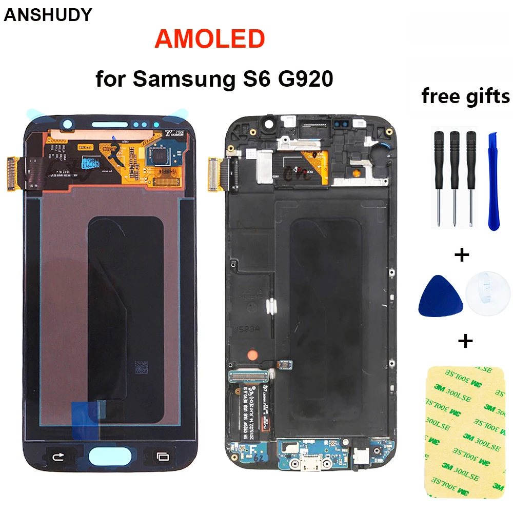 Активно матричные осид для SAMSUNG GALAXY S6 G920 SM G920F G920FD кодирующий преобразователь
