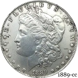 Соединенные Штаты Америки 1889 куб. См Морган один доллар США Монета свобода мельфик посеребренный в Бог мы доверяем копии монеты