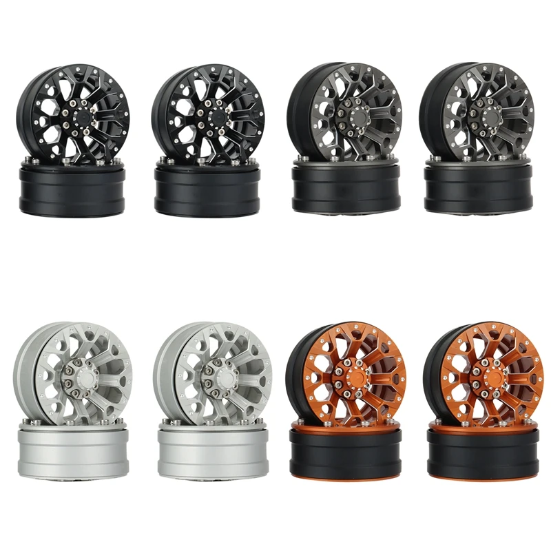 

4 шт., металлические колёсные диски для радиоуправляемого гусеничного автомобиля Axial SCX10 1,9 AXI03007 Traxxas TRX4 D90 MST