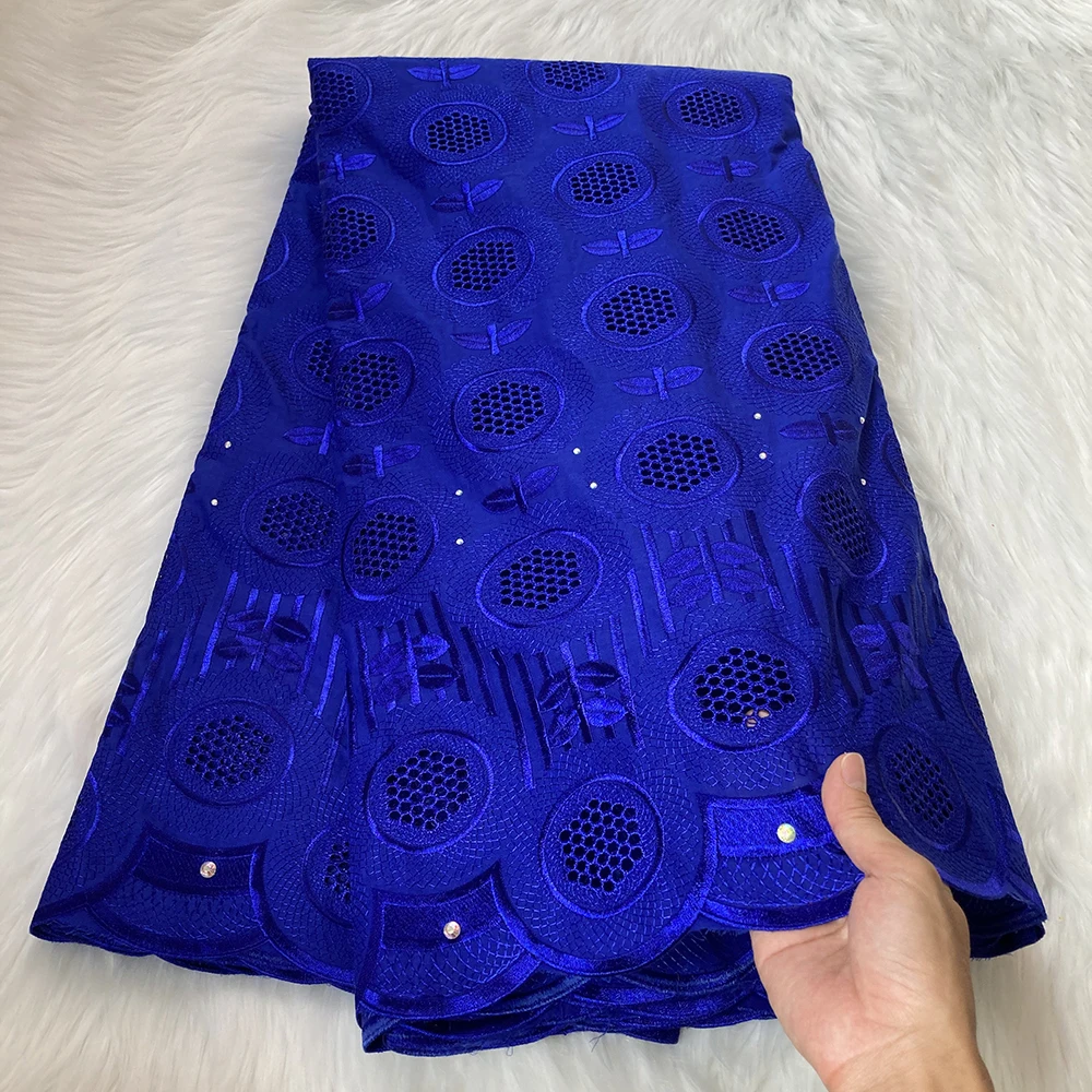 Королевский синий африканский кружевной материал 2021 нигерийская вышивка
