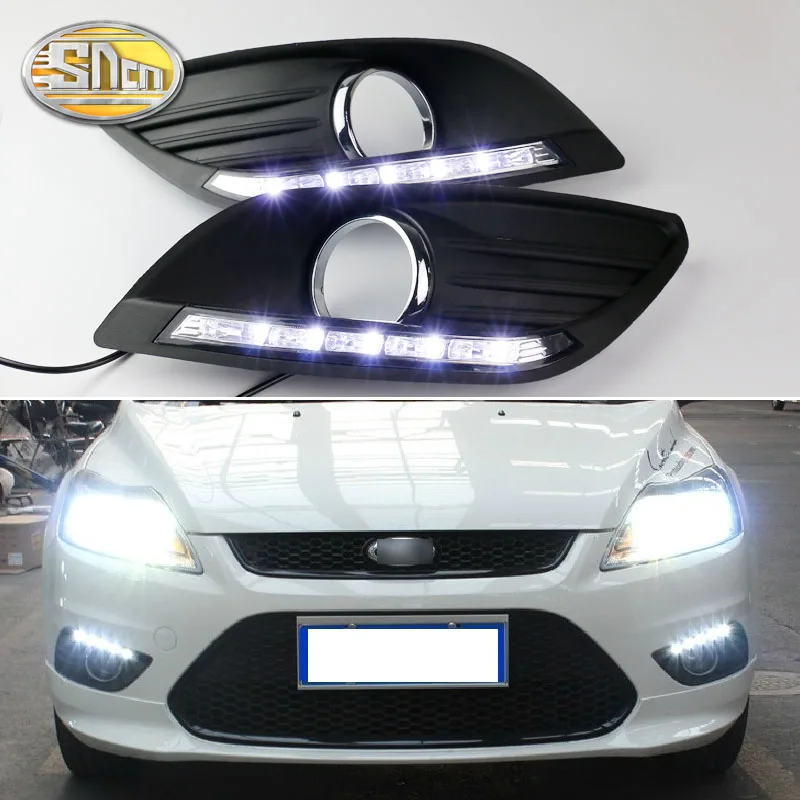 2 шт. Светодиодный дневной светильник для Ford Focus MK2 2009 2010 2011 автозатемнение Функция
