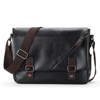 luxury brand leather mens messenger bag male black business sling bags vintage crossbody bags for men casual shoulder bag