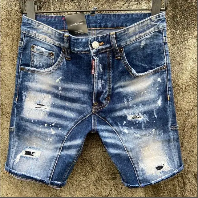 

Летние Dsquared2 новые женские/мужские повседневные самосовершенствованные Высококачественные эластичные джинсовые шорты брендовая одежда ...