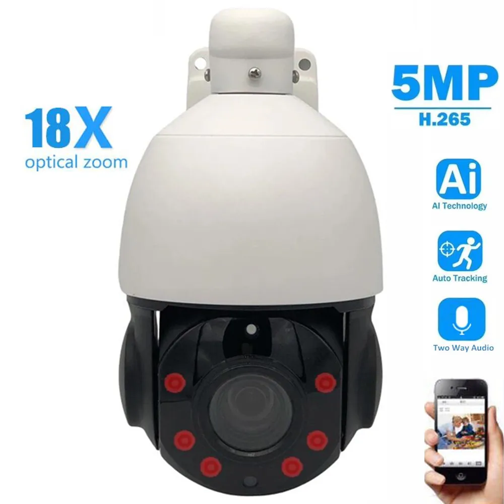 1080P интеллектуальная Высокоскоростная купольная камера с автослежением