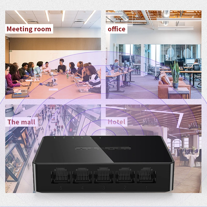 Коммутатор JSMAX JS1005-S Gigabit Ethernet порт RJ45 s 10/100/1000 Мбит/с 5-портовый гигабитный