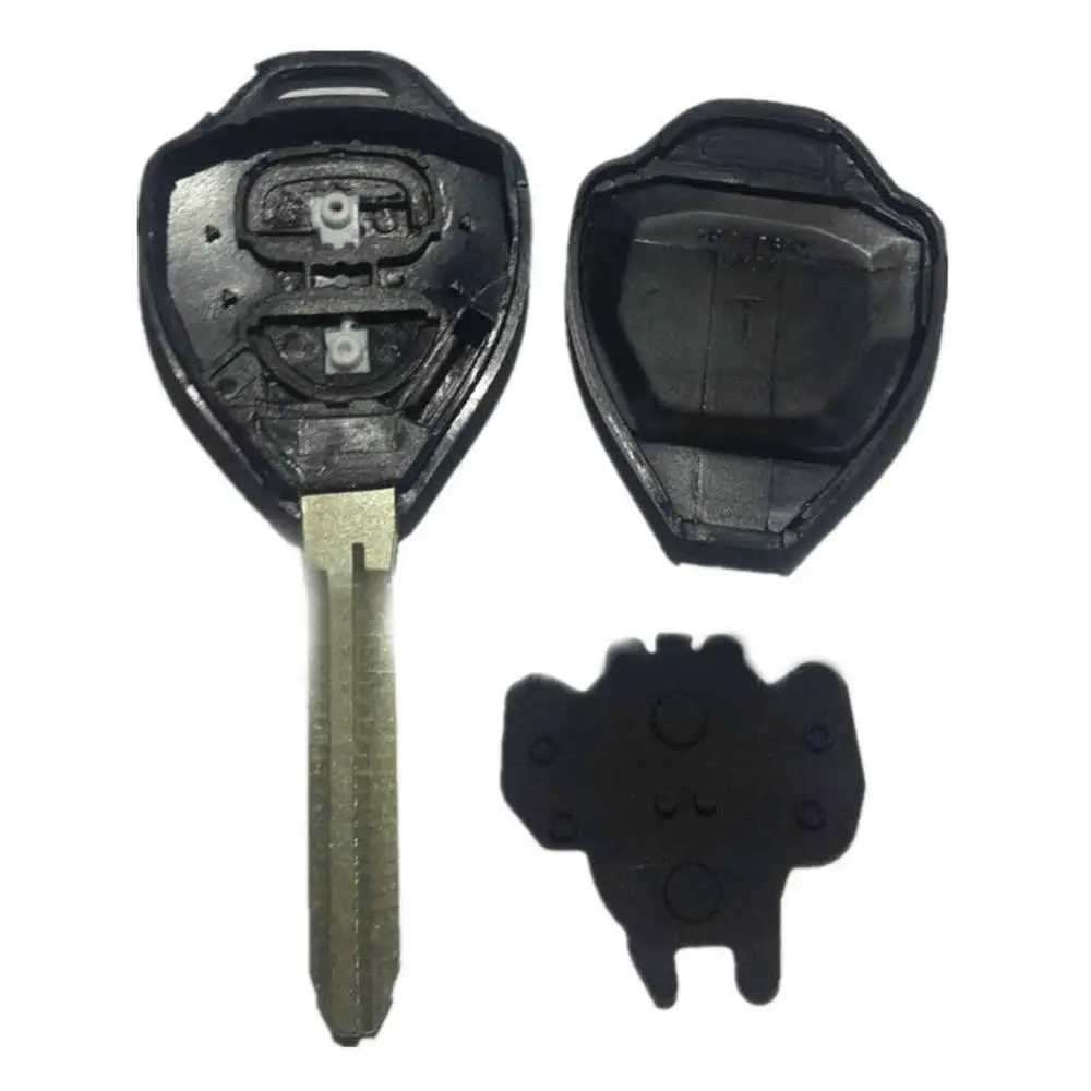 

For Toyota Rav4 Corolla Yaris 2 Buttons Remote Key Fob Shell Case + Uncut Blade