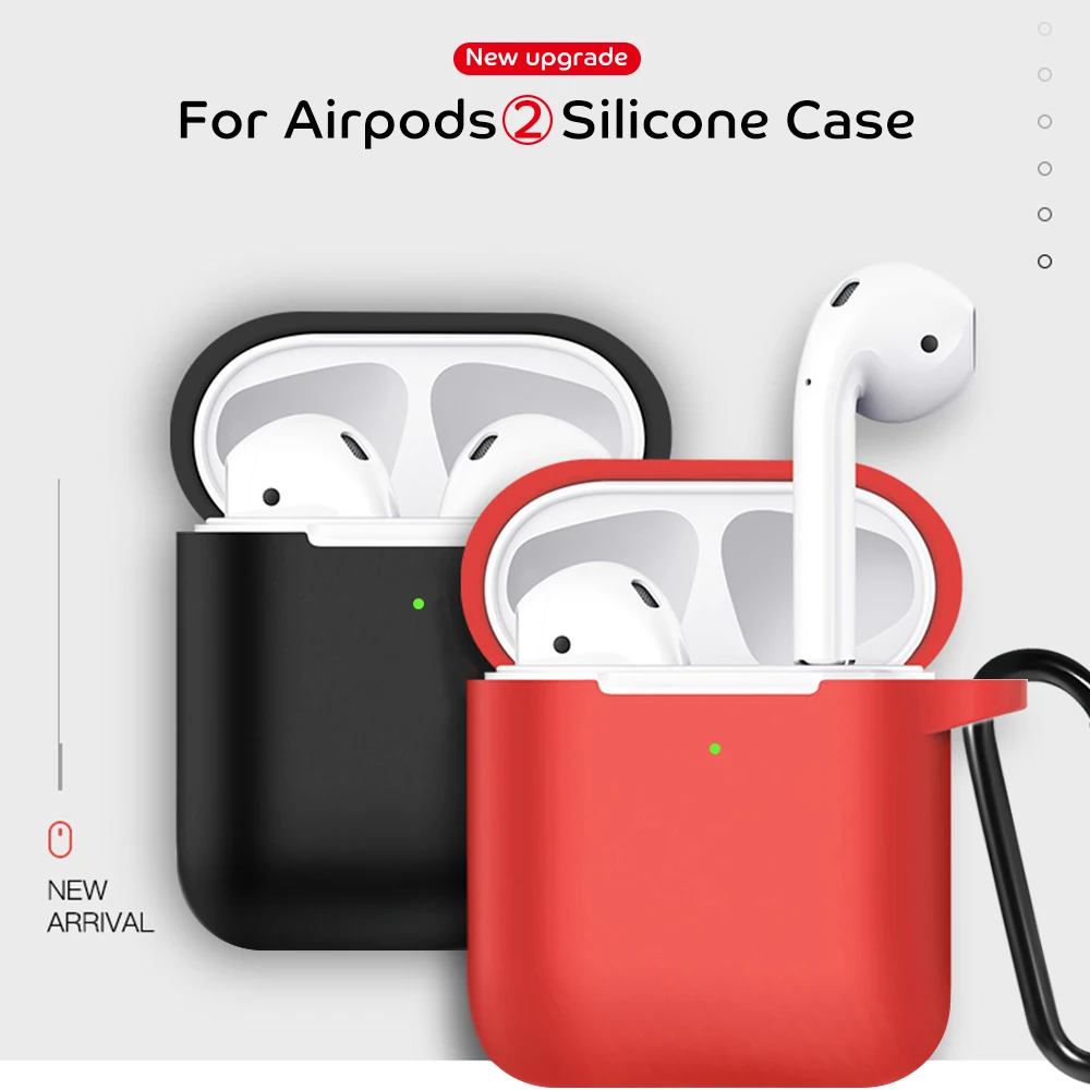 Мягкий силиконовый чехол наушники для Apple Airpods Bluetooth беспроводные защитный
