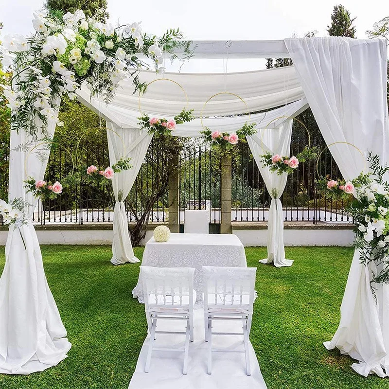 6 шт. в упаковке 12 дюймов туфли с металлическим цветочным обруч венок макраме