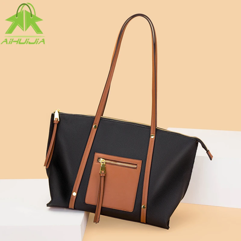 

Luxury Designer Handbags for Women 2021 New Genuine Leather High Capacity Shoulder Bag High Quality All-match Ladies Tote Bag