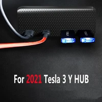 for tesla model 3 y 2021 usb hub console adapter ssd splitter docking station speed hub extender charger tesla 2021 accessories