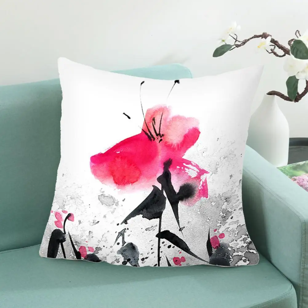 

Чехол для подушки долговечный изысканный чехол для дивана с красивым рисунком чернилами устойчивый к царапинам чехол для подушки