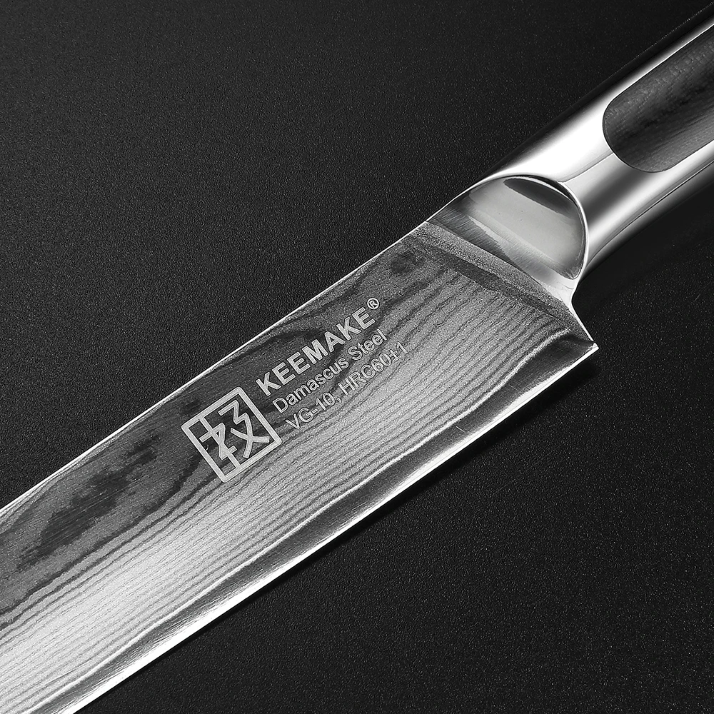 KEEMAKE Premium 8 &quotнож для нарезки Дамаск японский VG10 Core стальные лезвия кухонные ножи