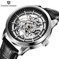 pagani set 2021 skeleton hollow leather mens mechanical watch luxury sports automatic waterproof man watch relogio masculino