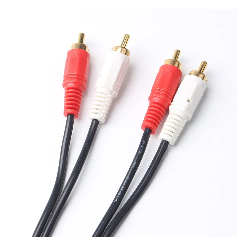 2RCA штекер 2 RCA мужской кабель аудио стерео AUX AV видео конвертер шнур для Android tv Box CD