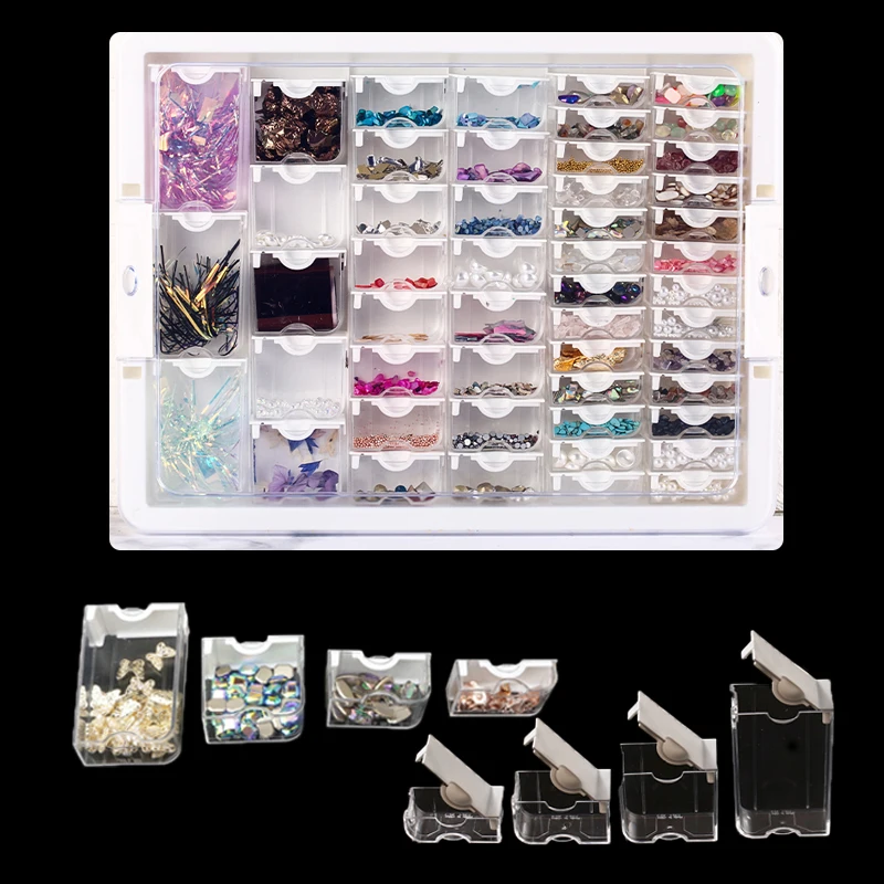 

42/50/78 Grid Portable Diamond Painting Storage Containers Storage Box Diamond Painting Accessories Tools for Diamond Embroidery