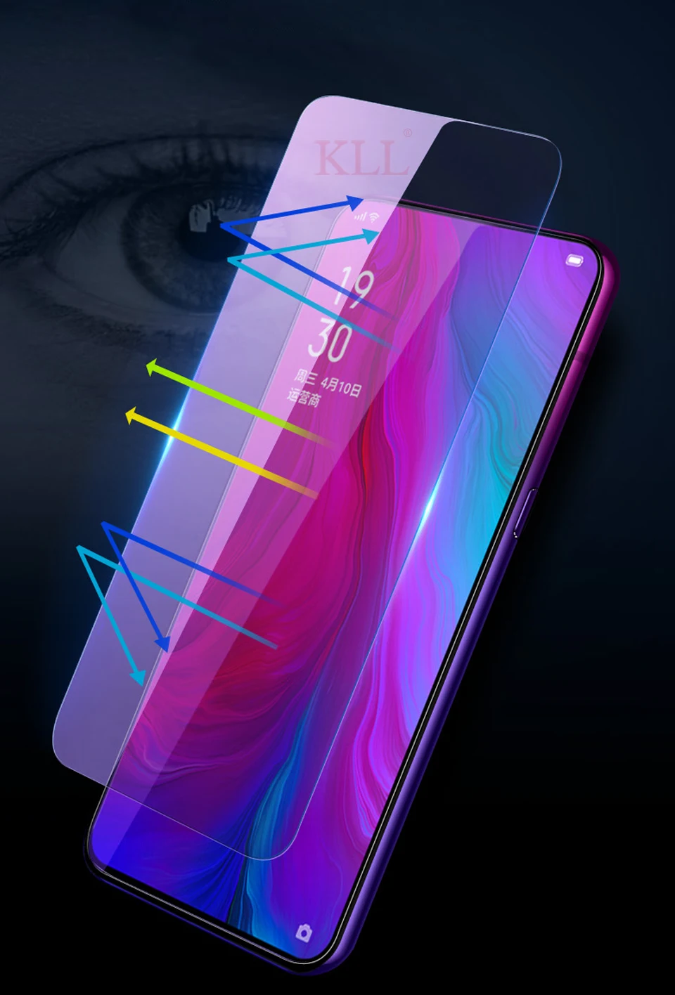 2.5D полное покрытие, анти-синий светильник, закаленное стекло для OPPO Reno Z 10x Zoom 5G, Защита экрана для OPPO F11 F9 Pro F7 Youth K3 K1