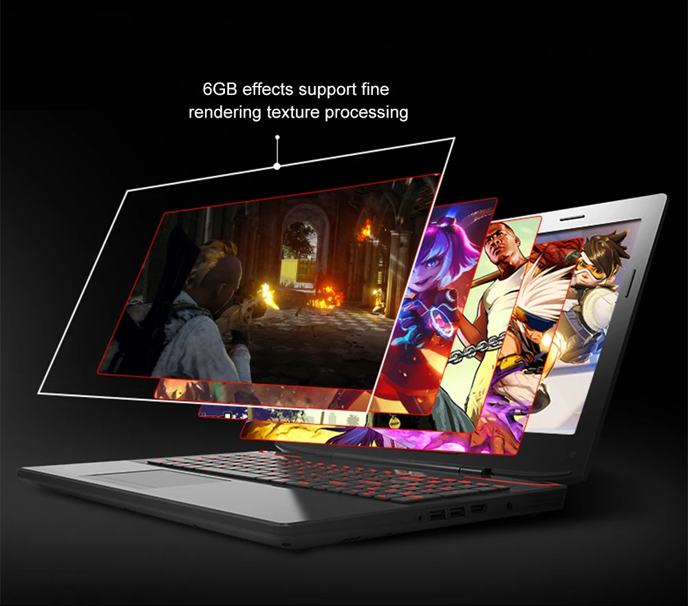 Gaming Laptop 15.6 inch 8G/16G DDR4 RAM 128G 256G 512G SSD Notebook With i7-7700HQ GTX1060-6G RGB Backlit Keyboard