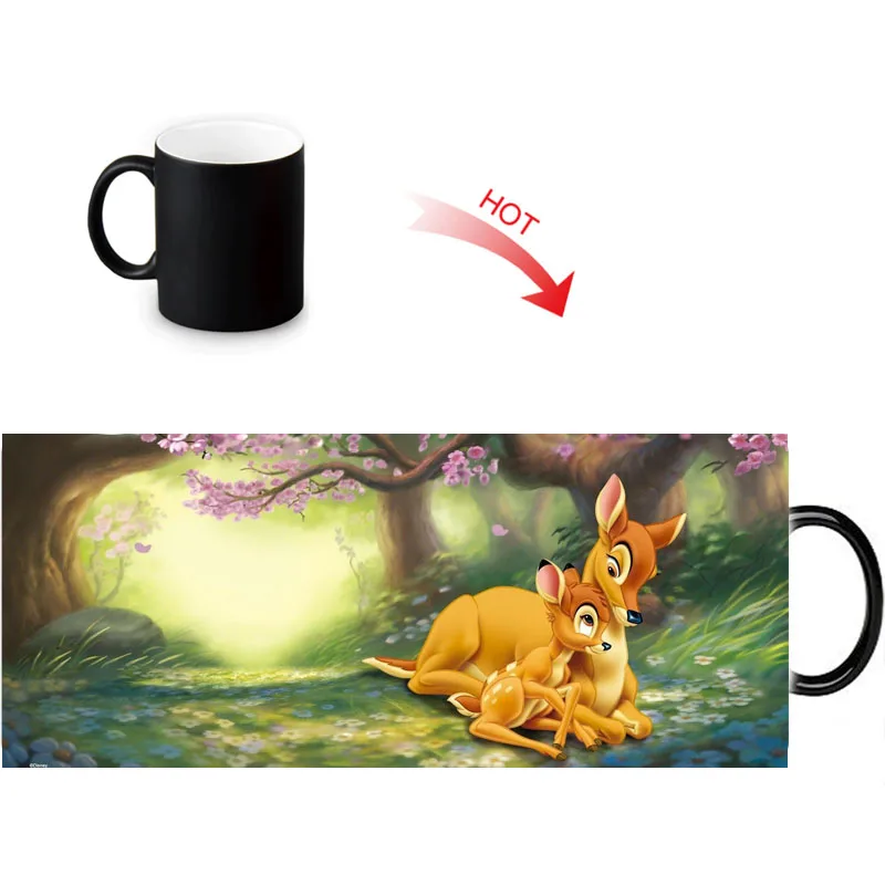Веселые кружки Bambi с узором волшебные цвета меняющие кофейные индивидуальные