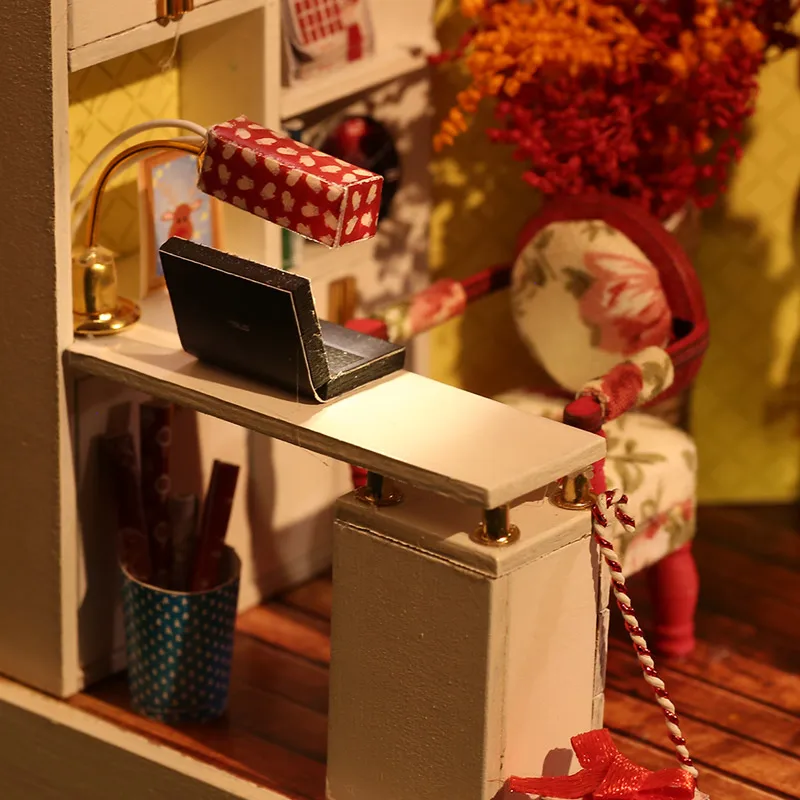 Набор для кукольного домика сделай сам с мебелью миниатюрный деревянный домик