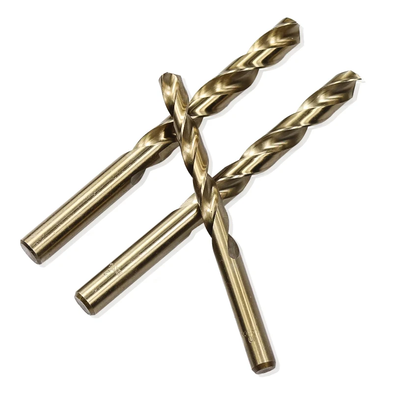 XCAN 1.0-13mm HSS M35 Cobalt Coated Twist Drill Bit for Wood and Metal Hole Cutting - Round Shank Gun Drill Bit image 3