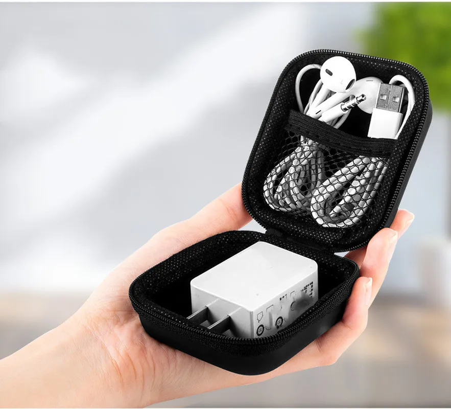 Мини Чехол для наушников аксессуары упаковка хранения USB кабель зарядное