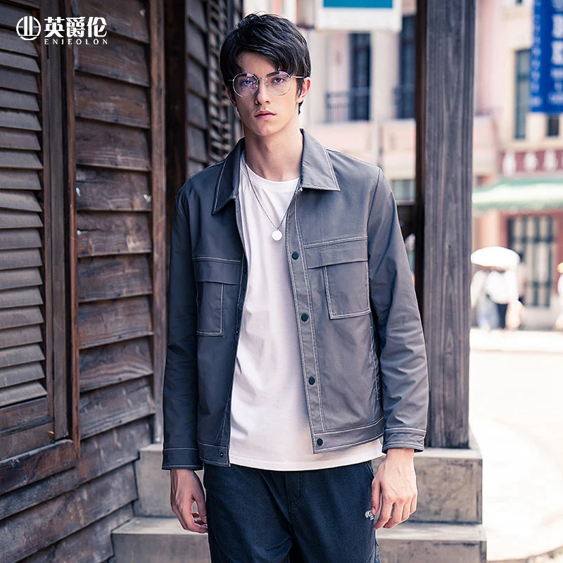 Брендовая мужская куртка Enjeolon пальто осень 2020 новая молодежная мода