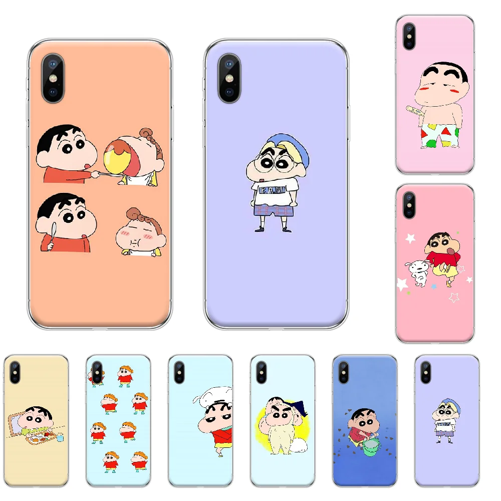 Crayon Shinchan аниме мультфильм DIY Роскошный чехол для телефона iphone 4 4S 5 5S SE 5C 6 6S 7 8 plus X XS