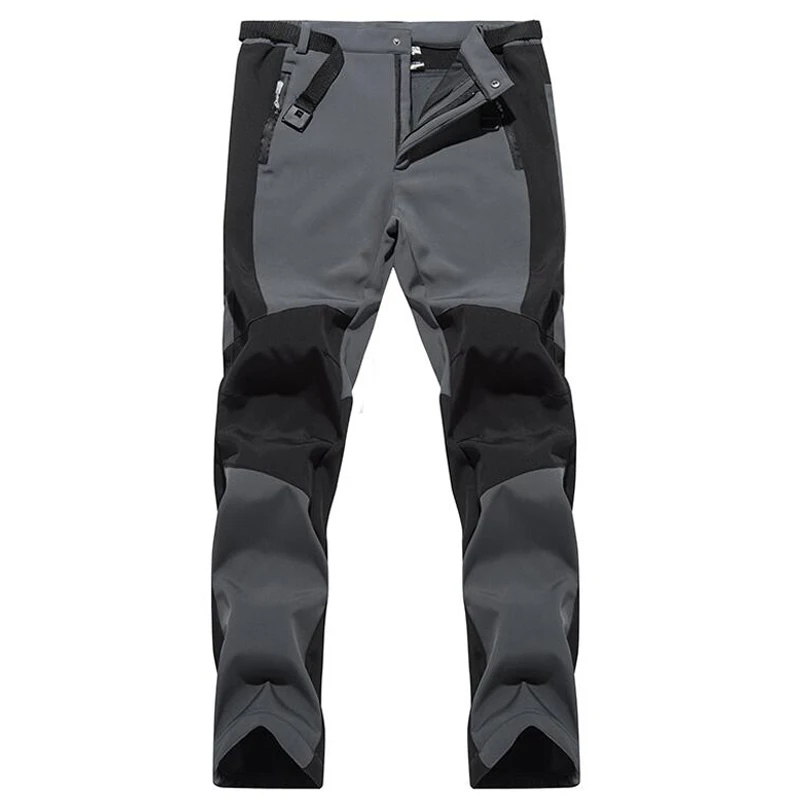 Winter Pants Men Windproof Waterproof Soft Shell Velvet Thicken Trousers Military Sport Cargo Sweatpants 4XL Outwear Pantalones