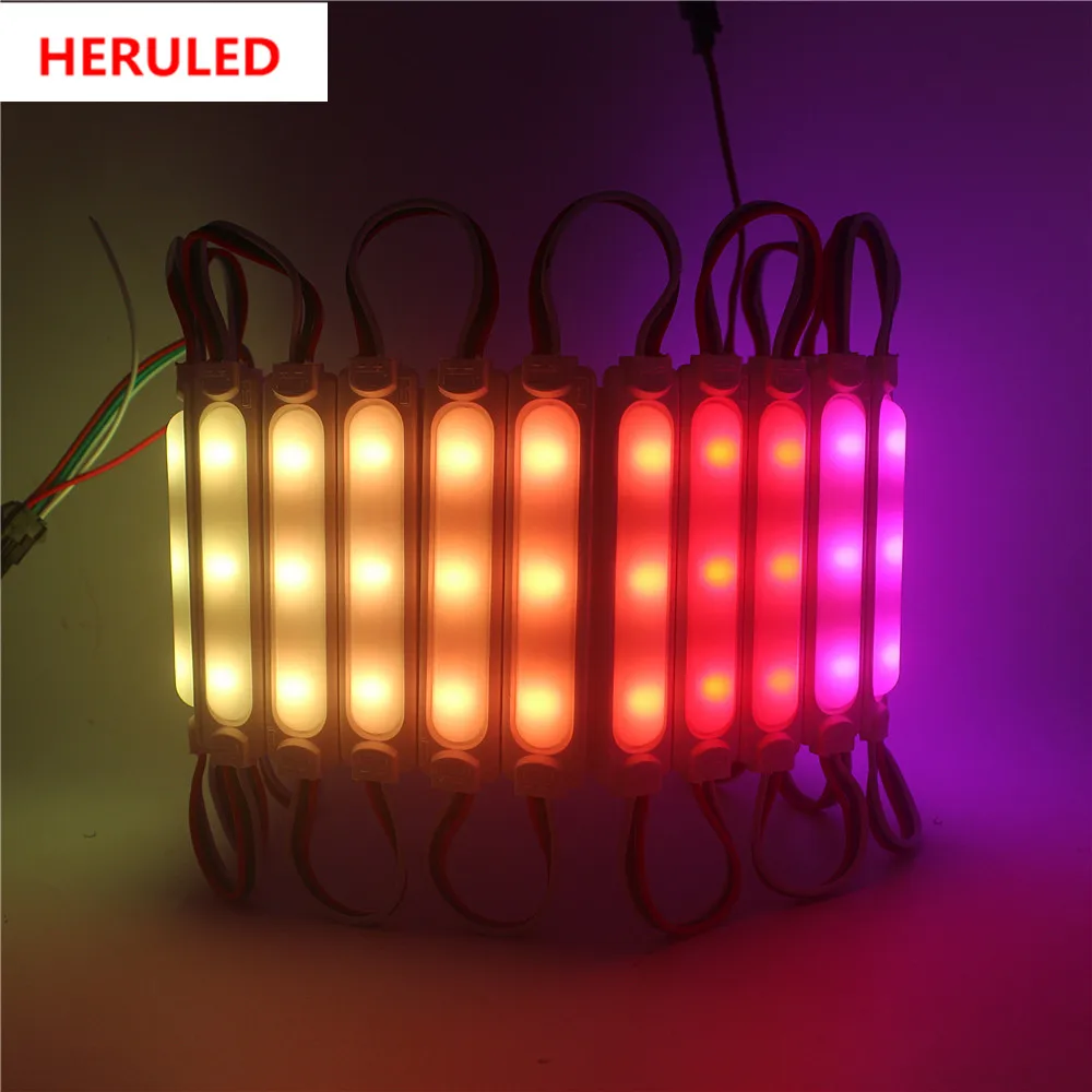 20 светодиодный s WS2811 2811 IC полноцветный пиксельный Модуль светильник вход DC12V IP68