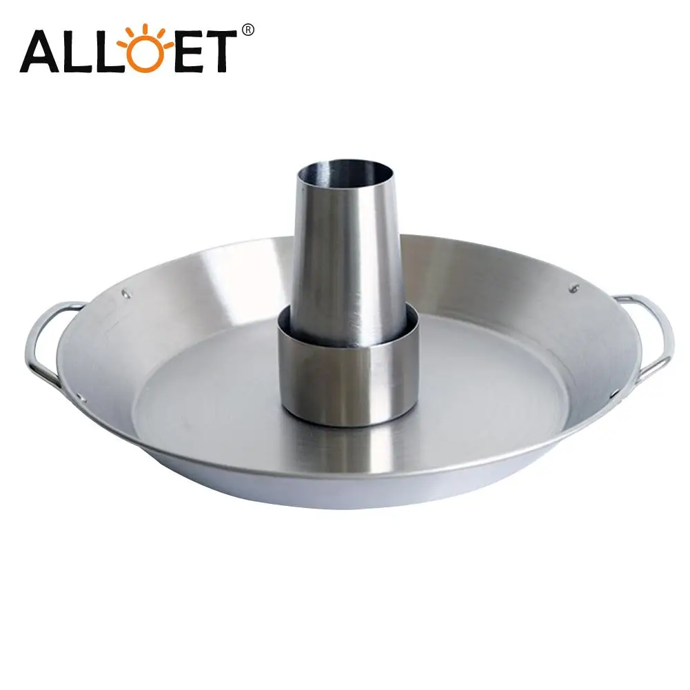 

Barbecue Non-Stick Chicken Duck Stand Plate Stainless Steel Chicken Holder Pan Outdoor Camping Baking Pan Grill