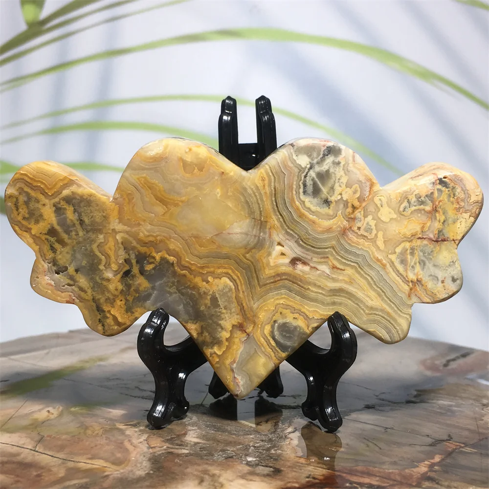 

Натуральный камень, кружевной Агат, хрустальный кварц, чакра летучей мыши, лечебный желтый драгоценный камень, минеральное украшение на Хэл...