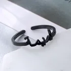 Регулируемое черное кольцо из нержавеющей стали с арабским именем для лучшего праздничного подарка для мужчин и женщин