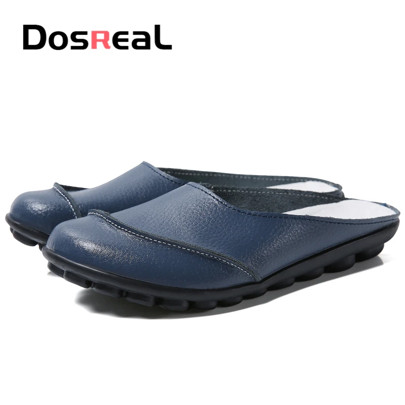 Фото Сандалии Dosreal женские кожаные, мягкая обувь для пляжа, средней длины, модная летняя обувь, большие размеры 44 №5