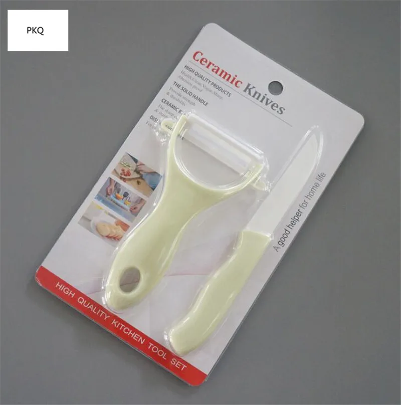 Набор керамических ножей высокого качества набор + Овощечистка многоцветная