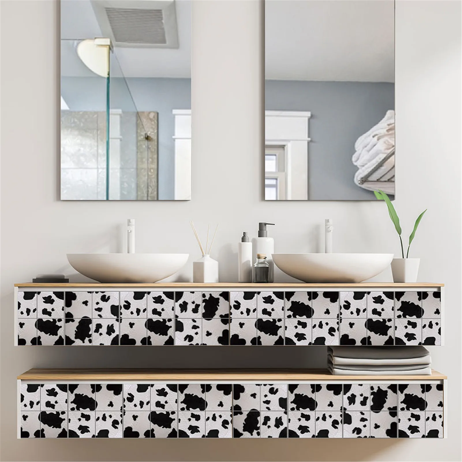 18Pcs 3D Matte Surface Tiles Sticker Sequined Mosaic Transfers Covers for Kitchen Bathroom Tables Floor Hard-wearing Wall Decals | Дом и сад